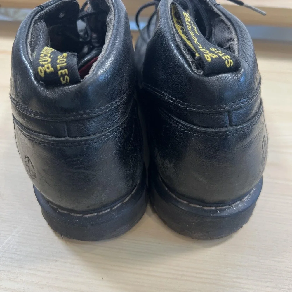 Dr Martens Vintage Ivan Boots Mens Size 10 Black Leather Steel Toe Boots Ankle